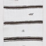 2x10 Vintage White & Brown Runner Rug, 70x310Cm