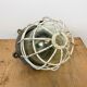 Grey cast iron industrial cage pendant light, 1970s