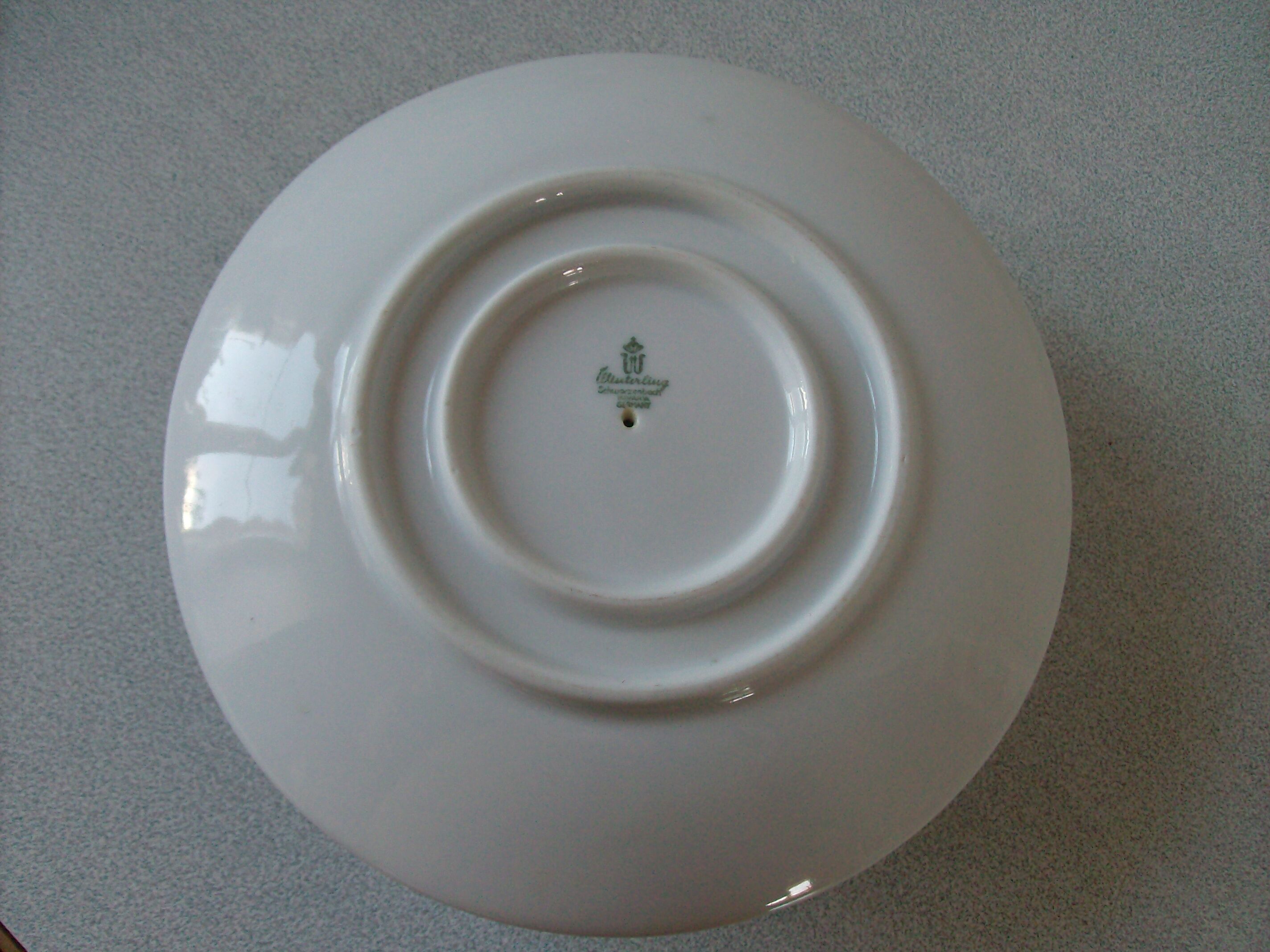 Old saucière bowl décor big orange flower 1970s Winterling Bavaria