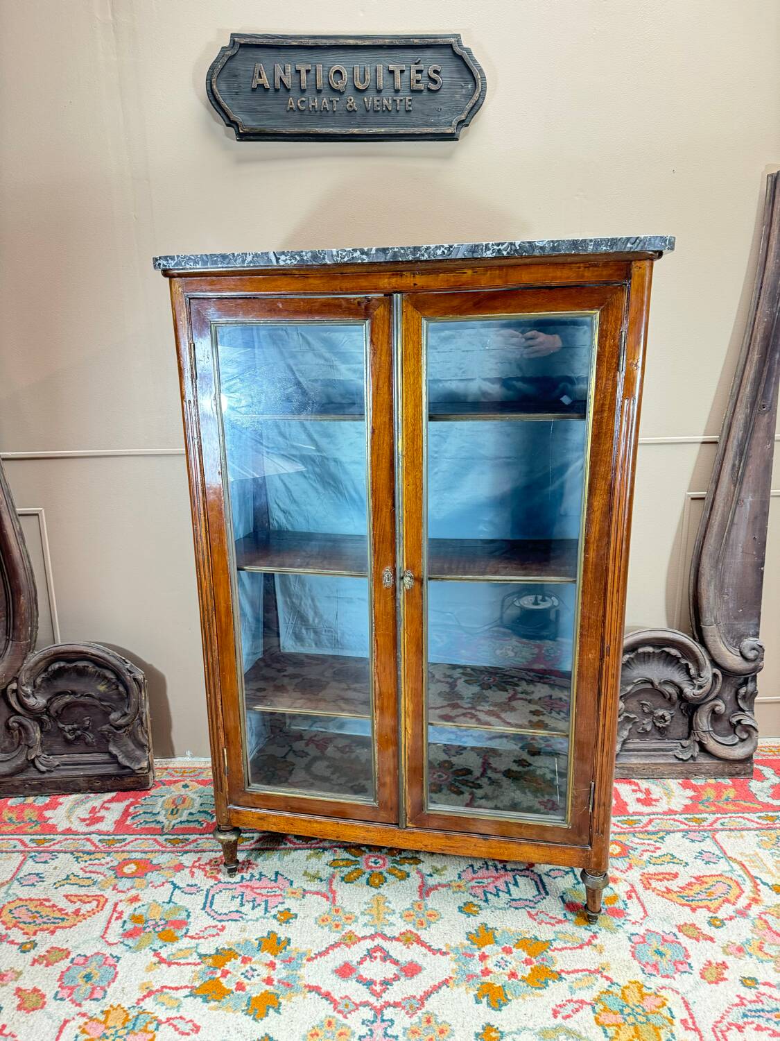 Fidelys Schey Louis XVI Period Mahogany Display Cabinet Stamped XVIII Eme Si