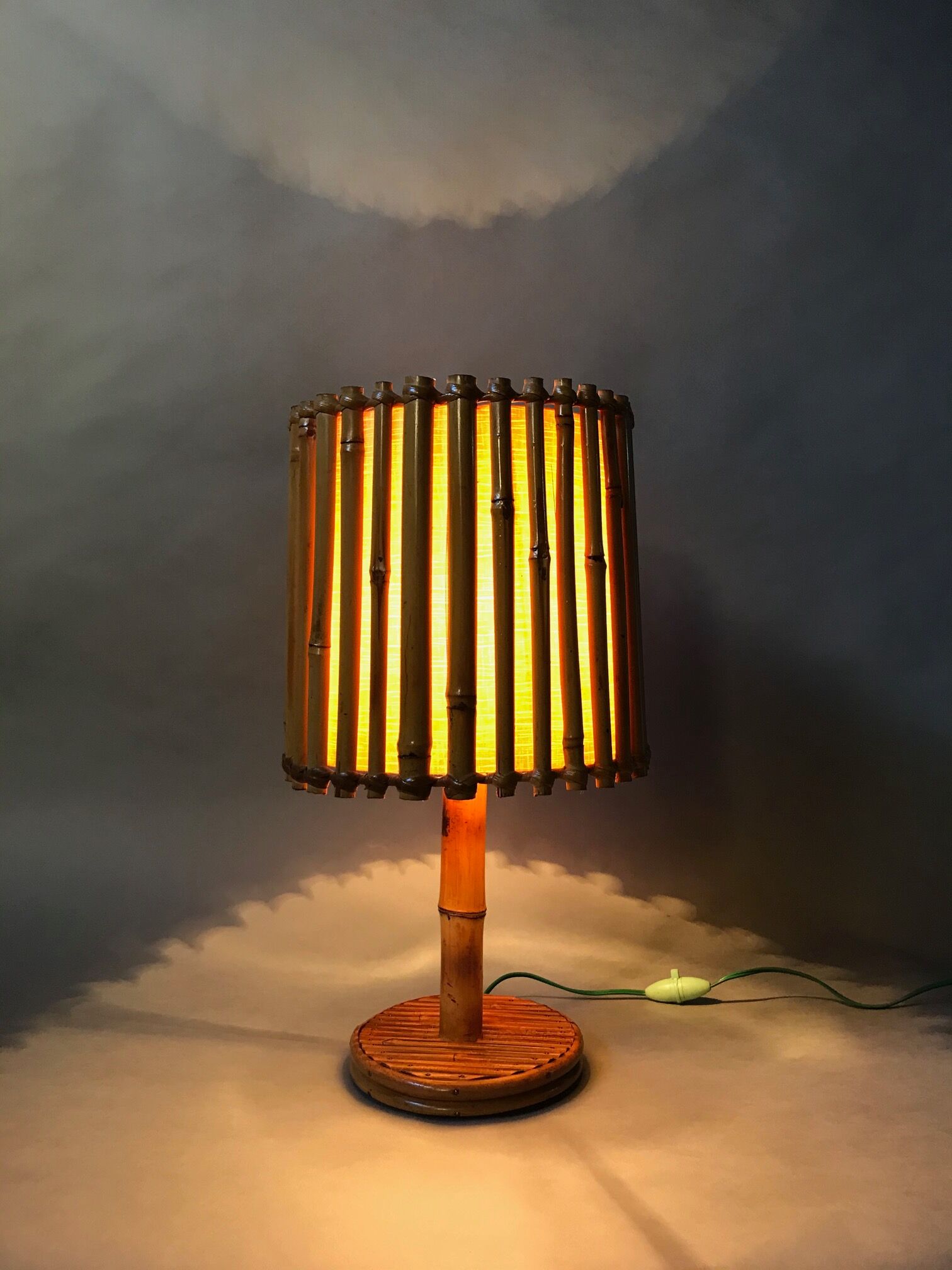 Bamboo table lamp 1950