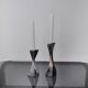 Pair of Swan candlesticks by Matthew Hilton, England, 1980