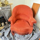 Fauteuil crapaud orange