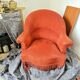 Fauteuil crapaud orange