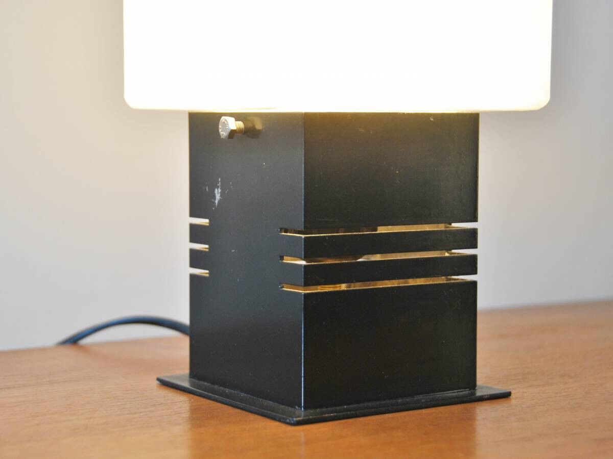 Vintage Italian glass table lamp