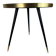 Rotating round table, aged mirror top and brass details, handmade, size S.