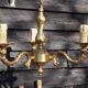 French Vintage Louis XV Style Bronze Candlestick & Sconce Set