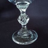 Bohemian crystal water glasses, foot with faceted ball