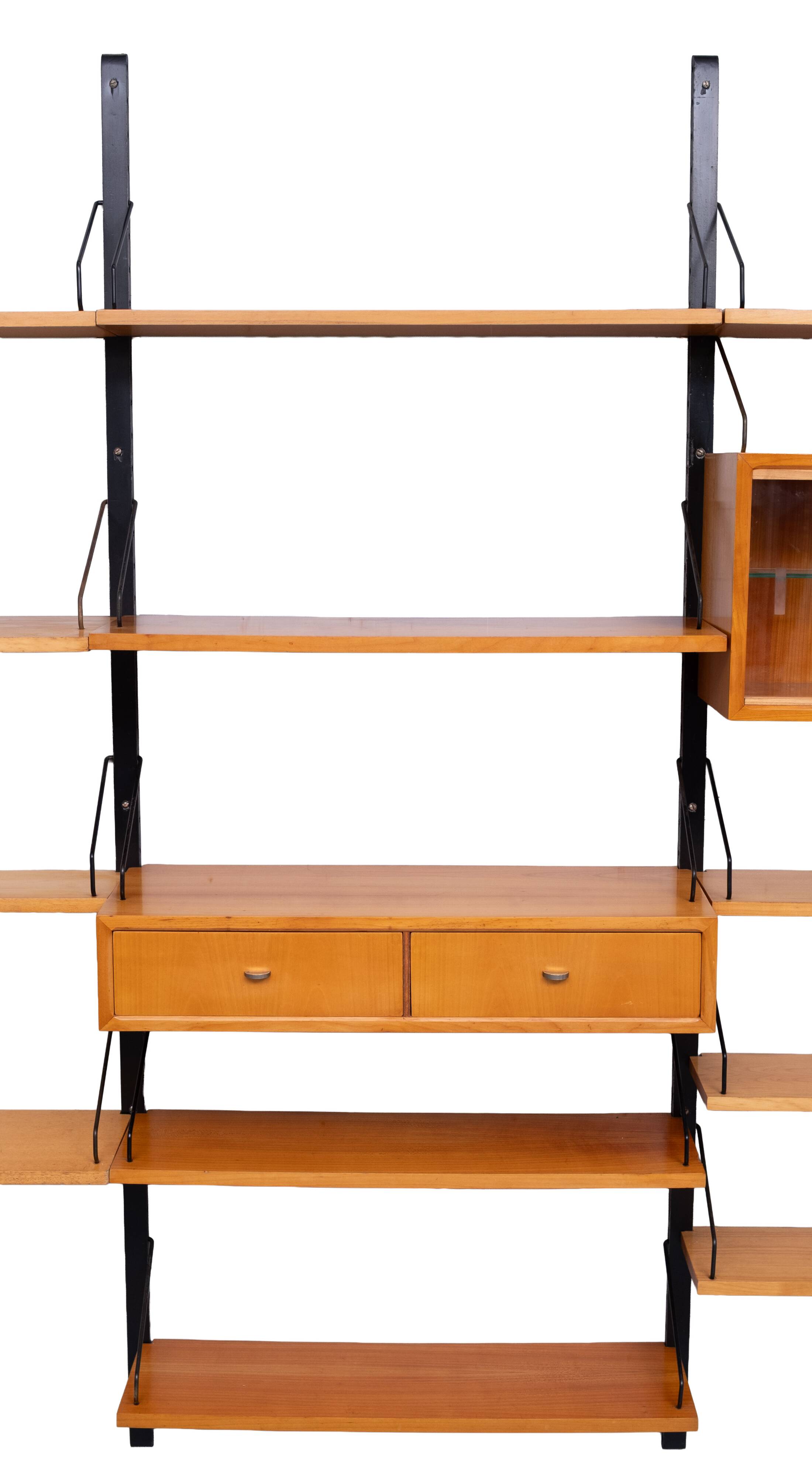 Poul Cadovius hanging Royal Wall System 1950s Denmark