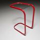 C.I.C. postmodern from the 1980s in red lacquered metal and glass