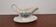Gravy boat with white and green earthenware handle