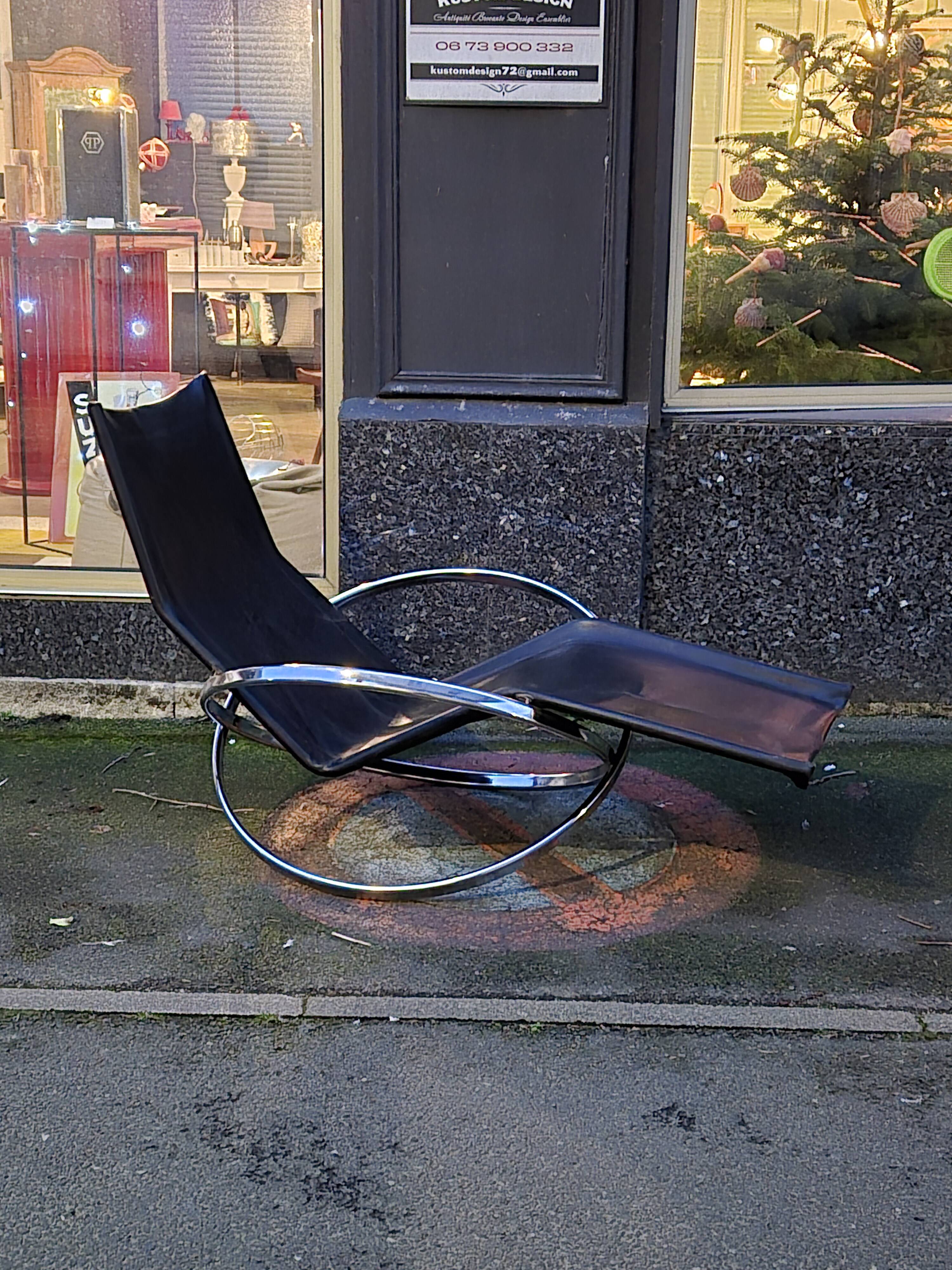 Rocking chair Roger Lecal 1970