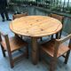 Ensemble table et chaises pin vintage