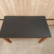 Vintage farmhouse coffee table - renovate the top painted in matte black.