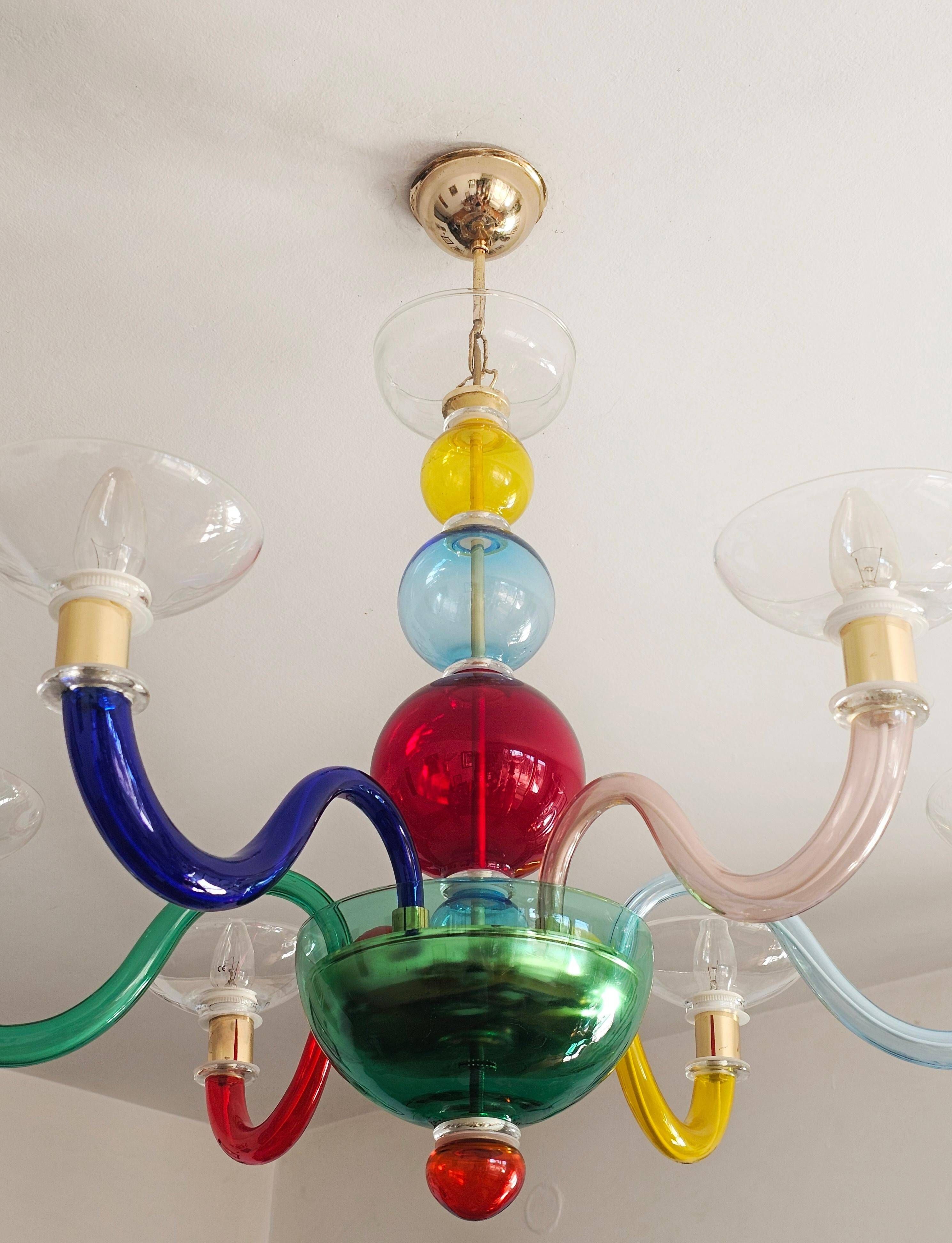 Murano glass chandelier after Gio Ponti, 1970s