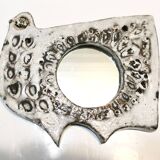 small ceramic mirror with stylized bird decoration c.1960-70