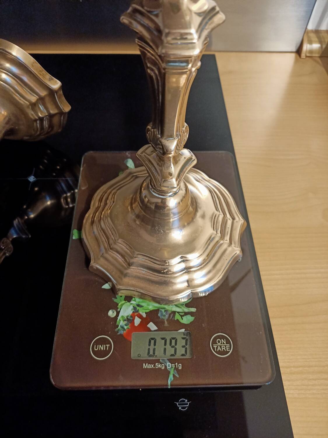 Regency candle holders in gilded bronze