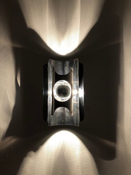 Wall lamp chrome space age 70's
