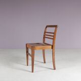 1950s side chair in beech wood by René Gabriel, France
