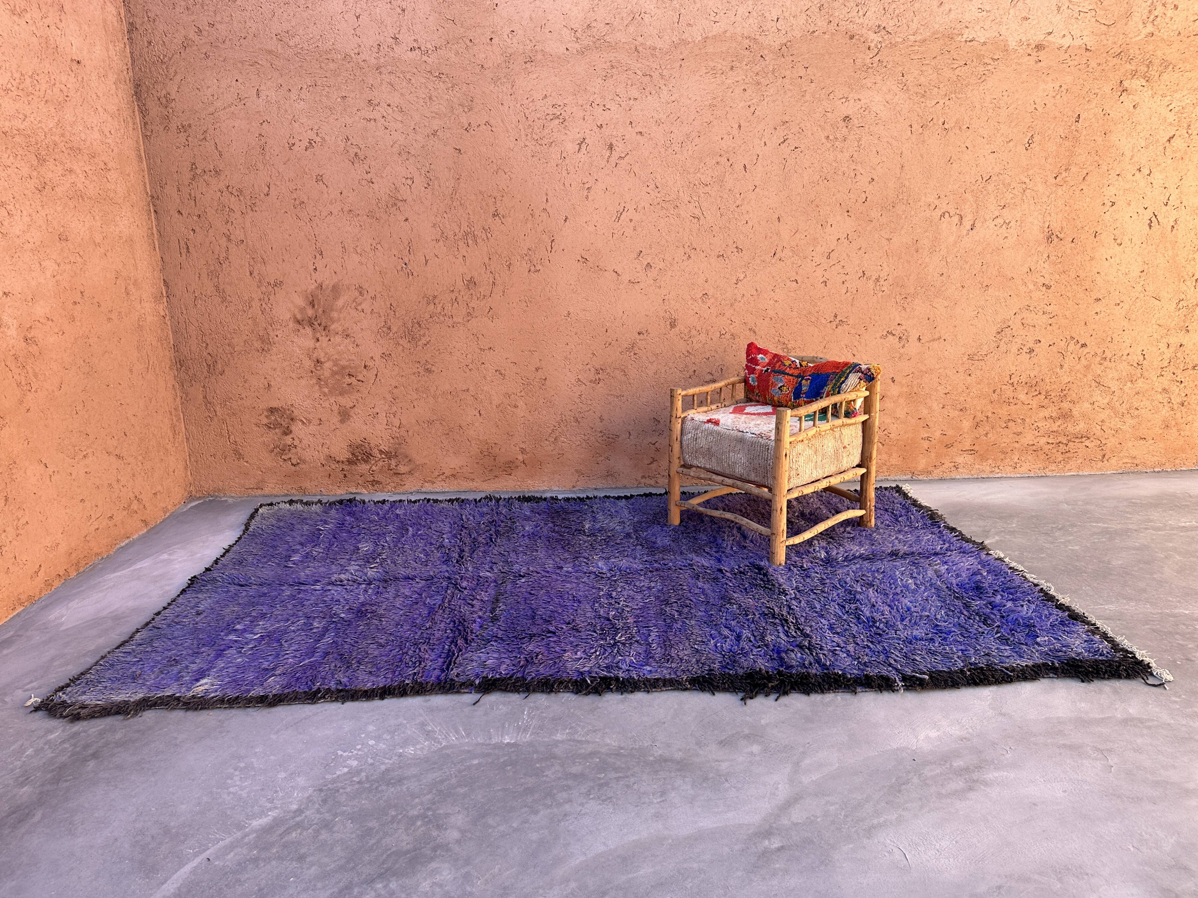 Blue Moroccan carpet - 190 x 350 cm