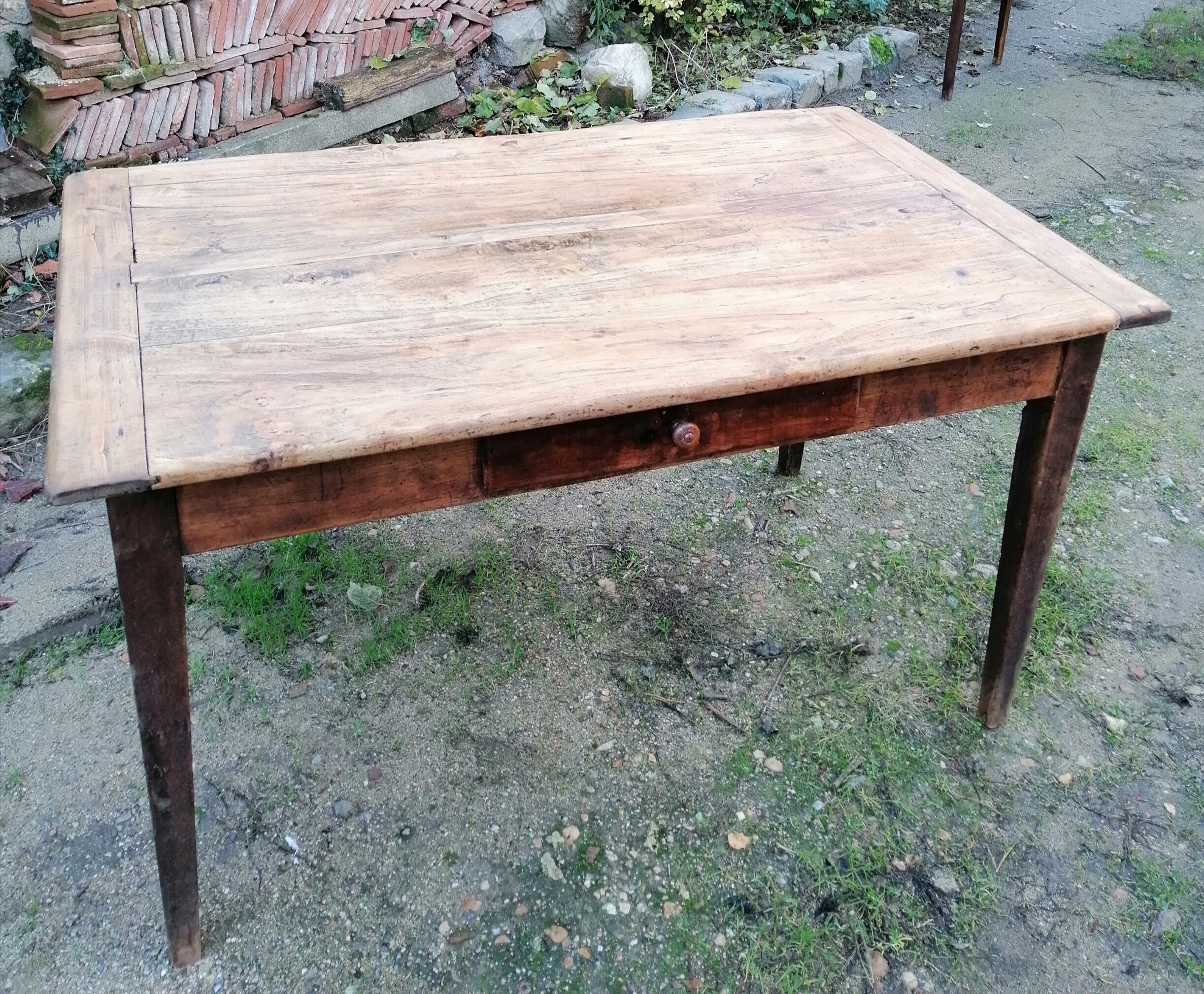 Table de ferme ancienne 132cm