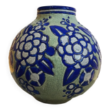 Vase boule charles catteau modèle “fleurs” (période art déco)