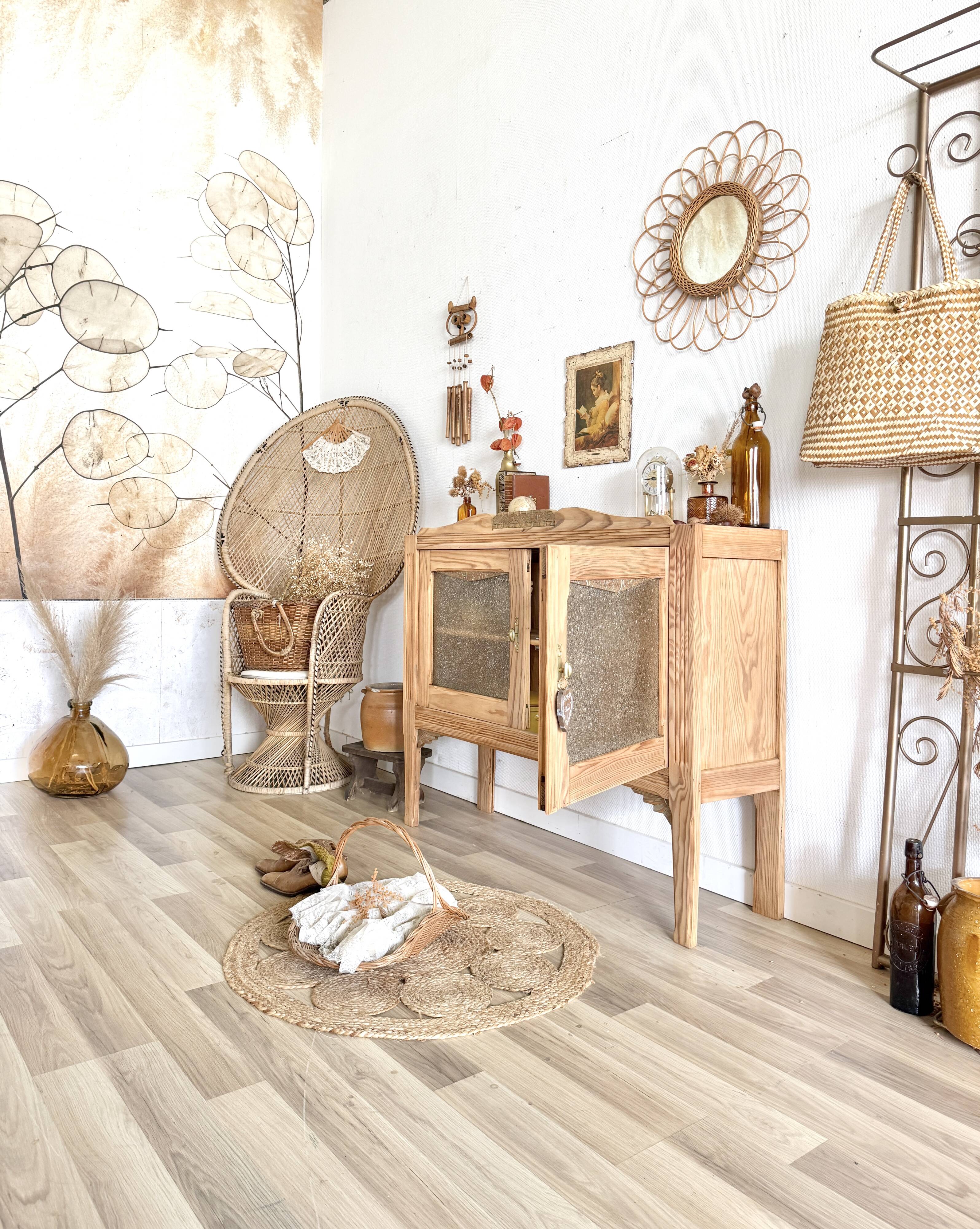 Console vitrée art déco