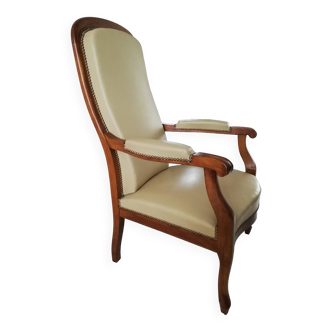 Voltaire leather armchair