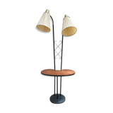 Mid century swedish floor lamp with teak table