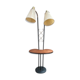 Mid century swedish floor lamp with teak table