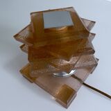 Art Deco Lamp by Maison Desny, Chrome Glass