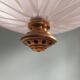 Holophane pendant lamp in prismatic glass and brass, 1920s-30s