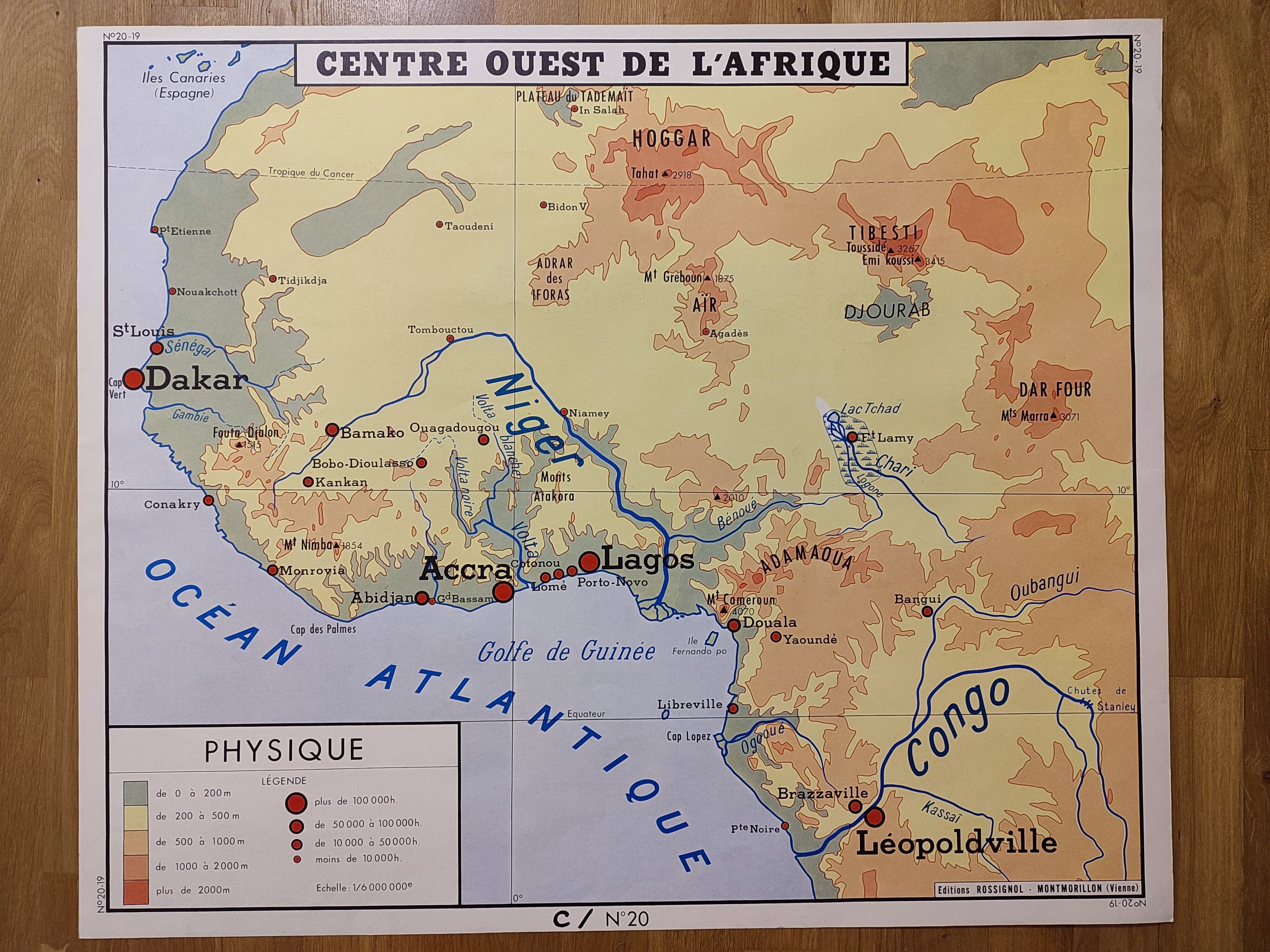 Old Morocco school map