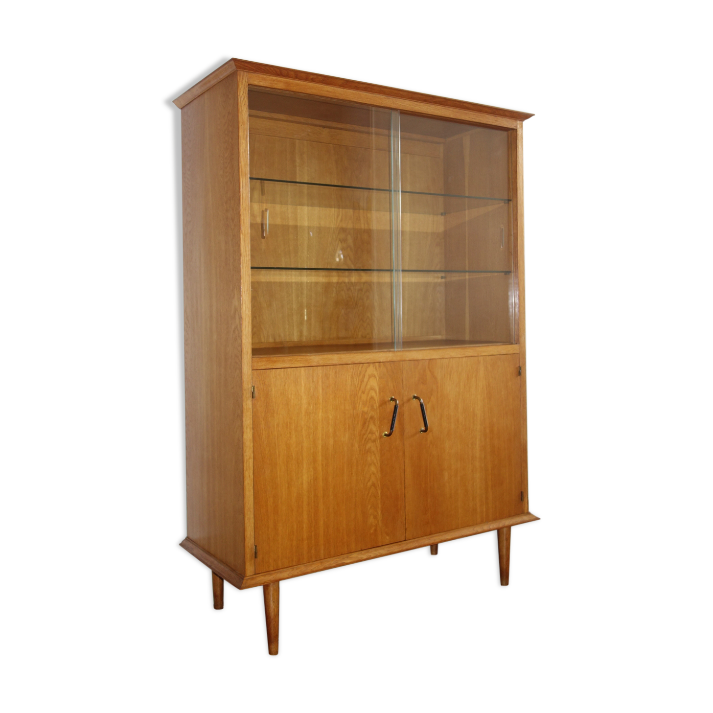 Library showcase in oak from the 1950s