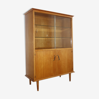 Library showcase in oak from the 1950s