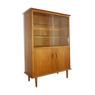 Library showcase in oak from the 1950s