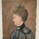 Portrait de femme sur toile