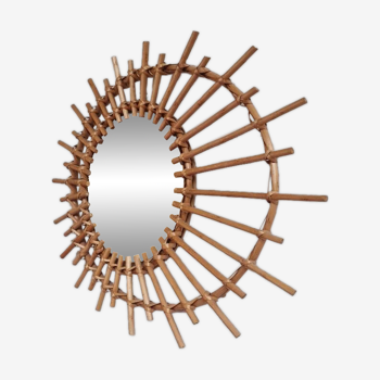 Rattan sun mirror 1960