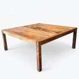 Beautiful large square table made of recycled teak.