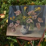 Oil painting on canvas, still life by Rollande Déchorain