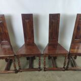 Renaissance moulded walnut chairs