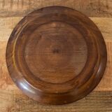 Vintage Handcarved Wooden Plate, Floral Folk Art, Wall Hanging, 1960s Decor