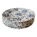 Set of 6 English earthenware plates