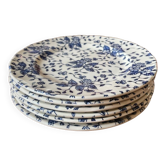 Set of 6 English earthenware plates