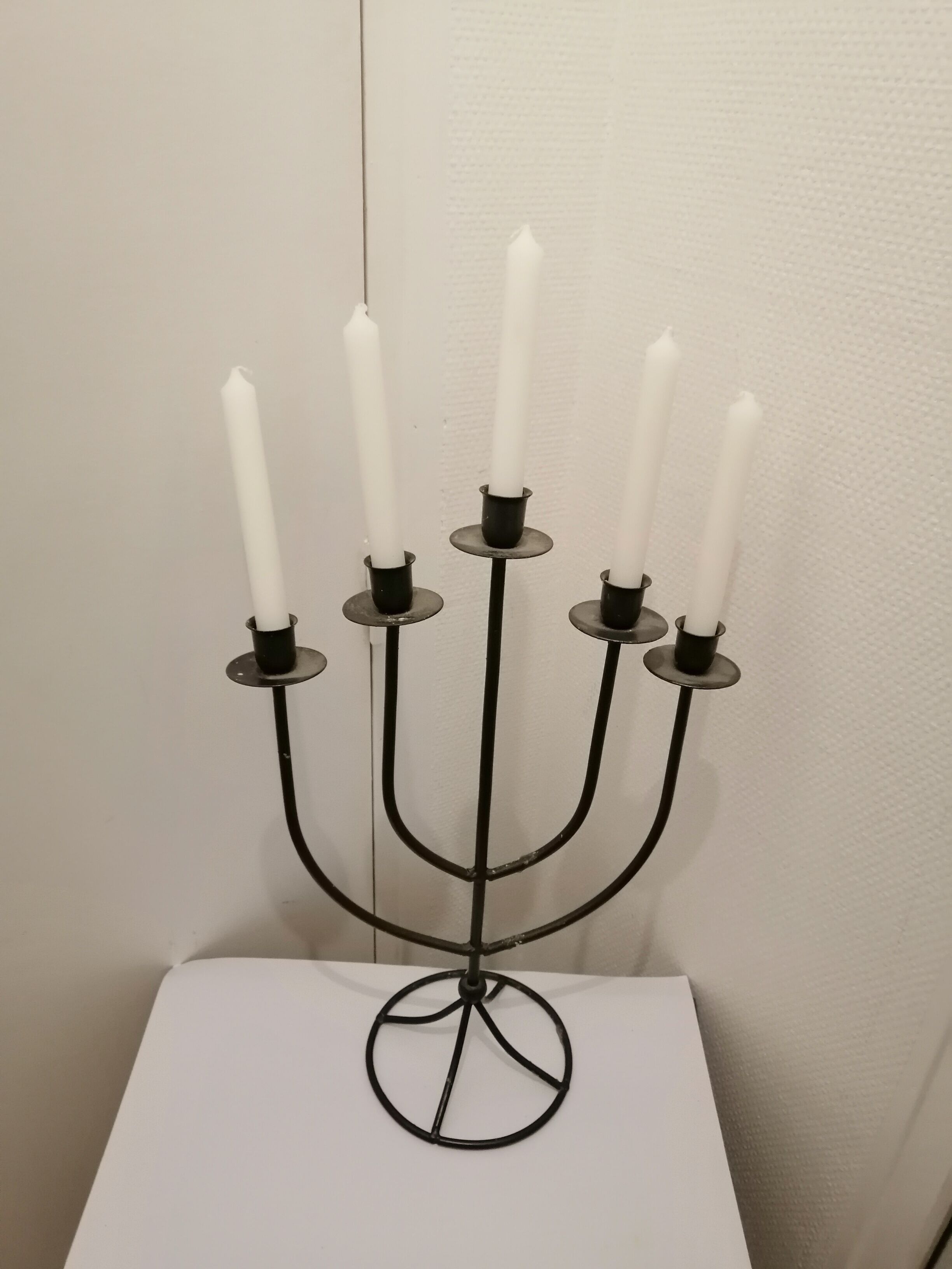 Wrought iron candle holder 5 candles