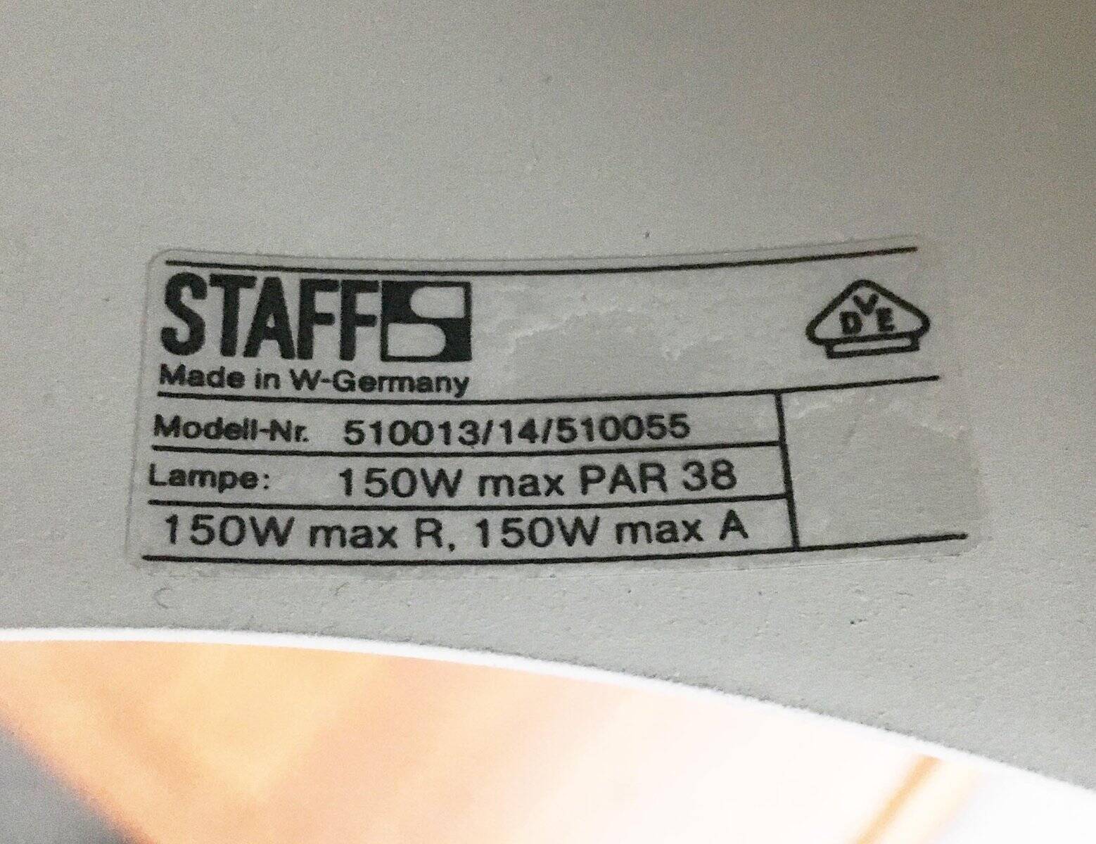 Suspensions allemandes Space Age de Staff, lot de 2