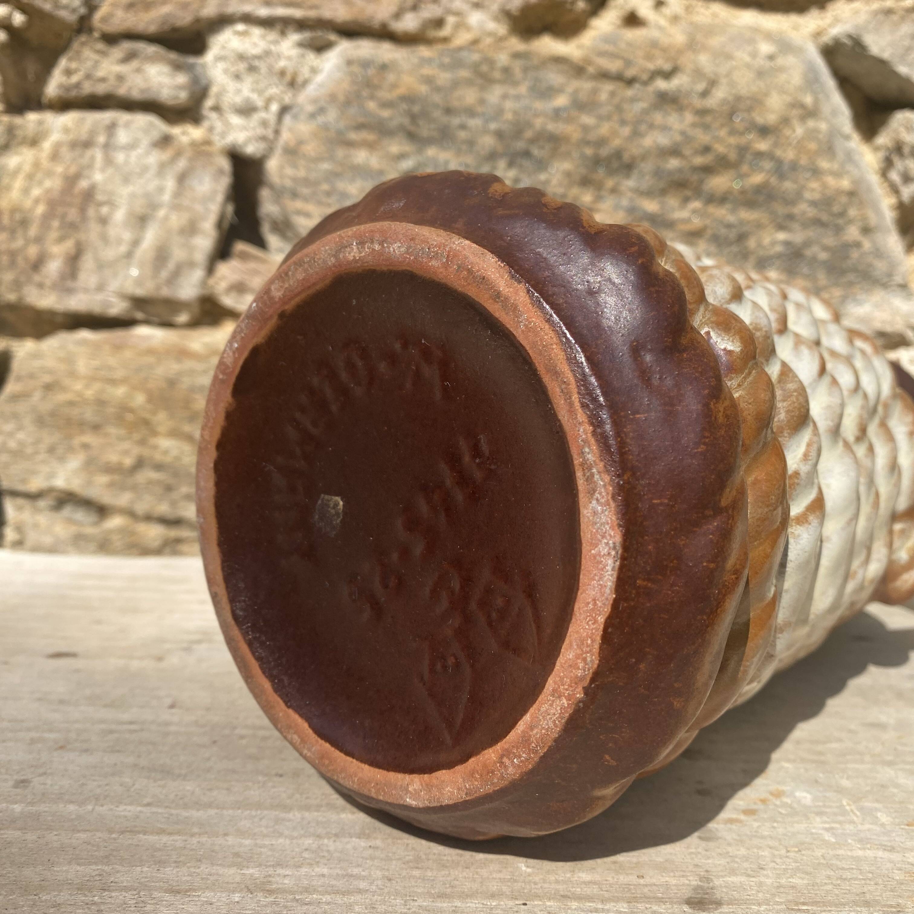 Vase en céramique West Germany effet cordage