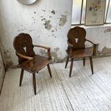 Pair of Savoyard armchairs