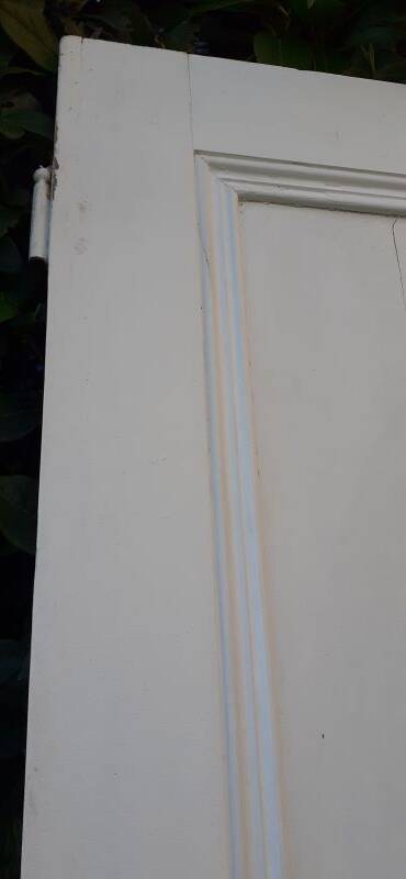 Communication door h216.5x87cm old paneled, molded