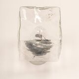 Large frosted glass wall lamp by Murano, designed by Kalmar Cube, Austria, 1960s.